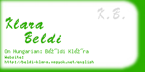 klara beldi business card